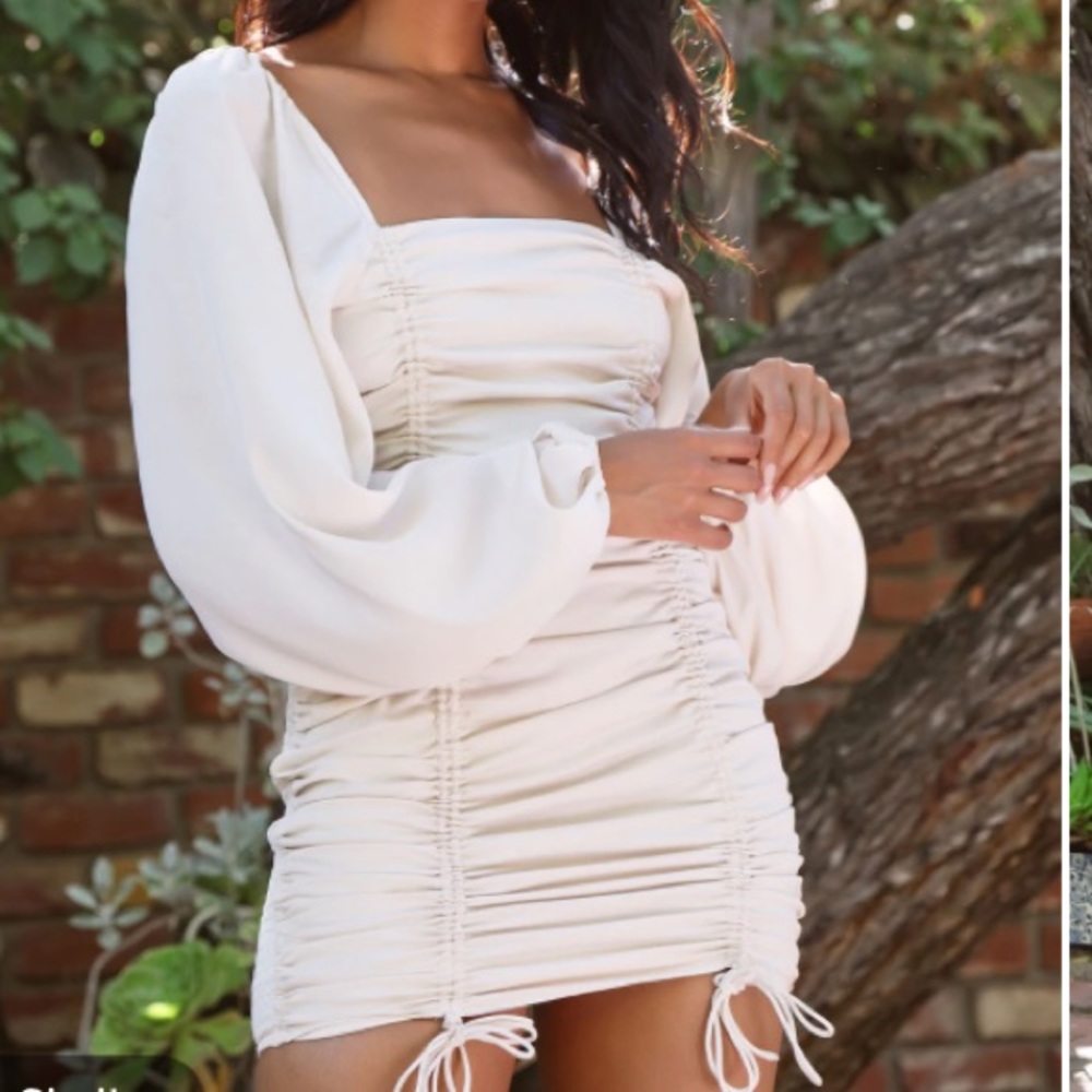 Cream mini dress